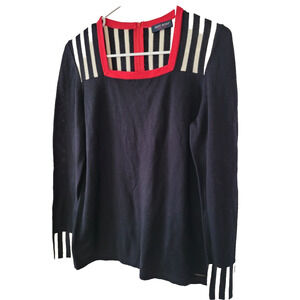 Saint James Striped Wool SZ 6 Black White Stripe Breton French Fisherman Depuis